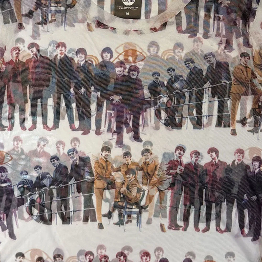 The Beatles Anthology Colours Repeat Skinny Fit Mesh Crop Top sold by Paradiso Clothing product image thumbnail 2