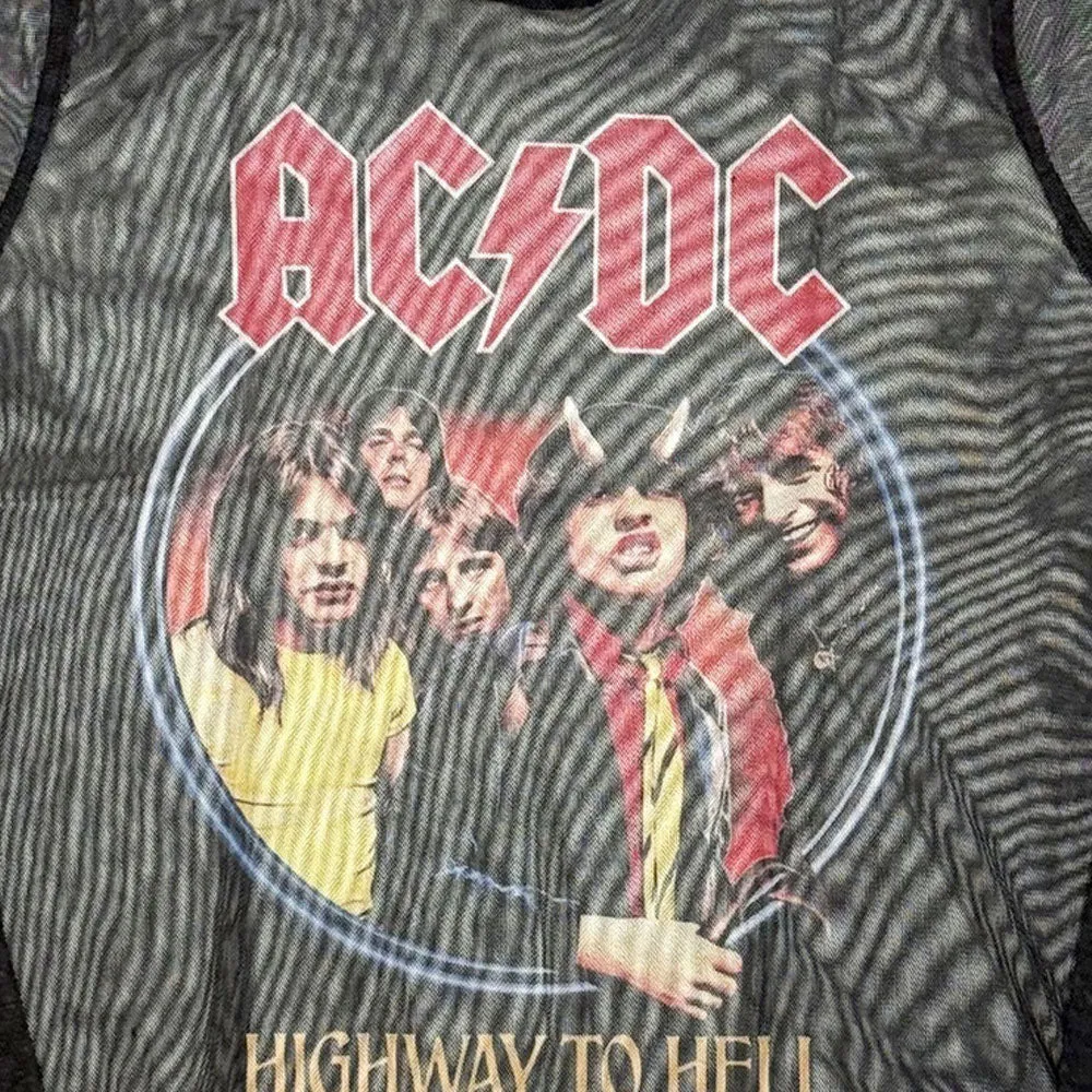 AC/DC Highway To Hell Skinny Fit Mesh Crop Top sold by Paradiso Clothing product image thumbnail 2