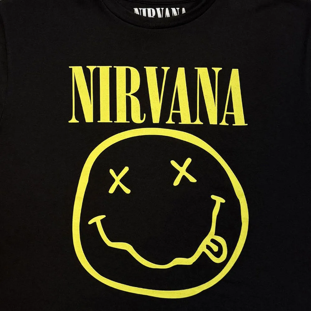 Nirvana Yellow Grunge Face Crop Top sold by Paradiso Clothing product image thumbnail 2
