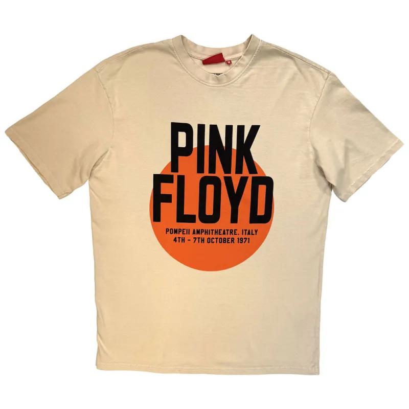Pink Floyd Pompeii Circle Wash Rock Off Unplugged T Shirt made by Pink Floyd