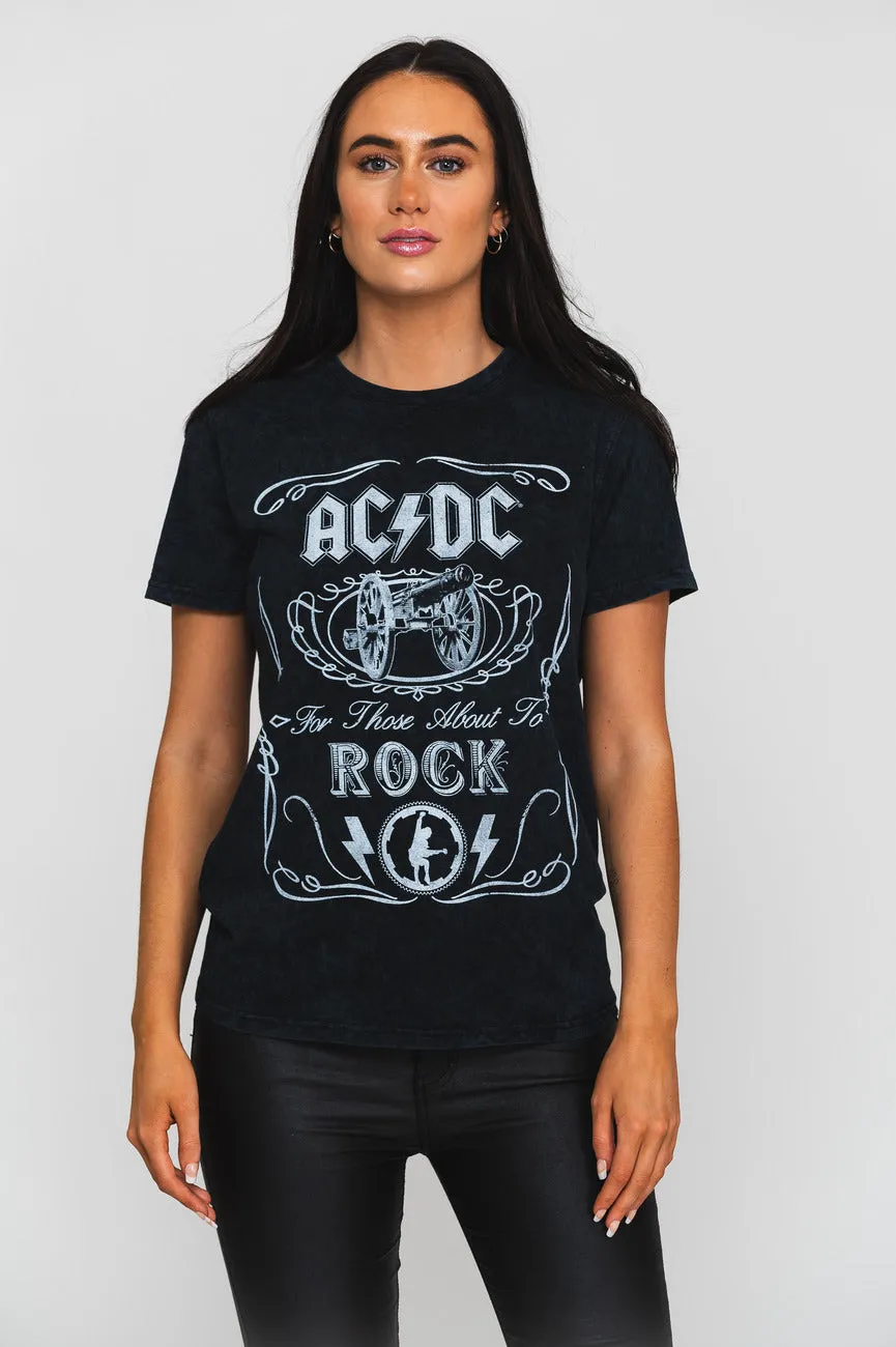 AC/DC Cannon Swing Dip Dye T Shirt sold by Paradiso Clothing