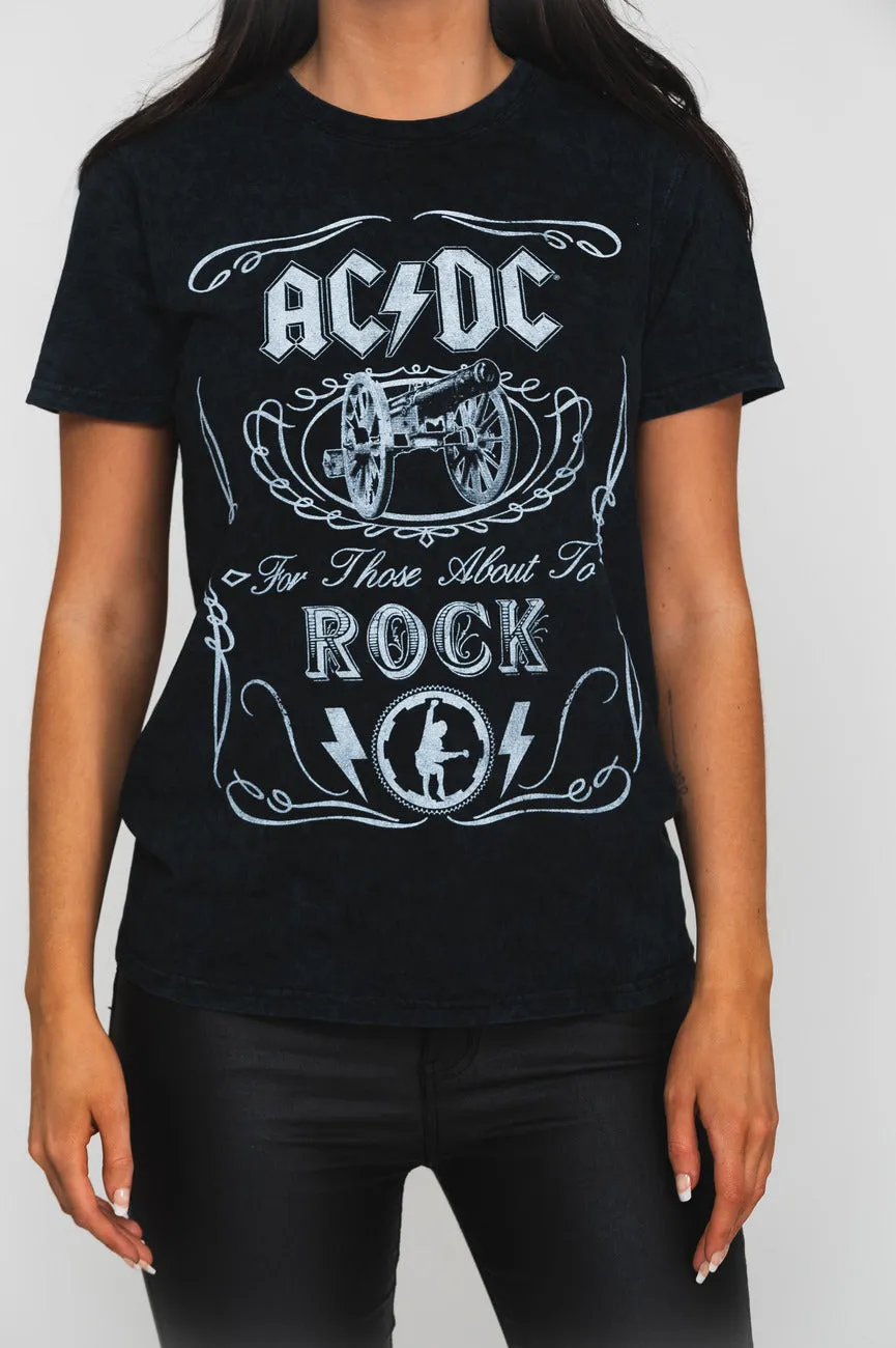AC/DC Cannon Swing Dip Dye T Shirt sold by Paradiso Clothing product image thumbnail 3