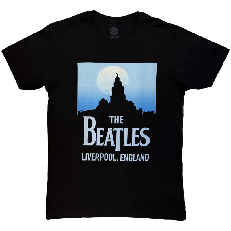 The Beatles Unisex T-Shirt: Liverpool, England (Black) made by The Beatles