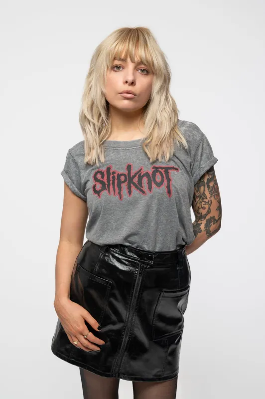 Slipknot Band Logo Burnout T Shirt made by Paradiso Clothing