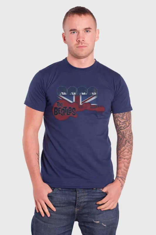 The Beatles Guitar and Flag Tee made by The Beatles