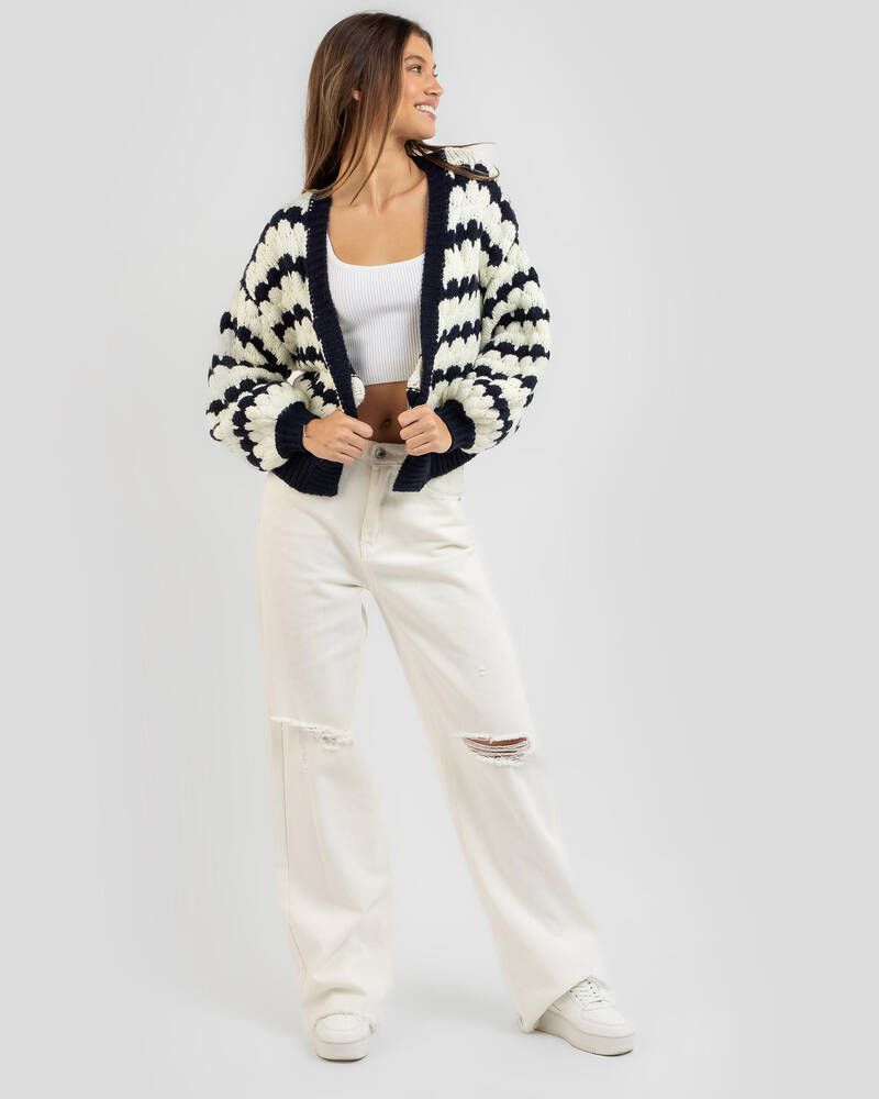 Top Of The Class Stripe Knit Cardigan sold by City Beach Australia product image thumbnail 2