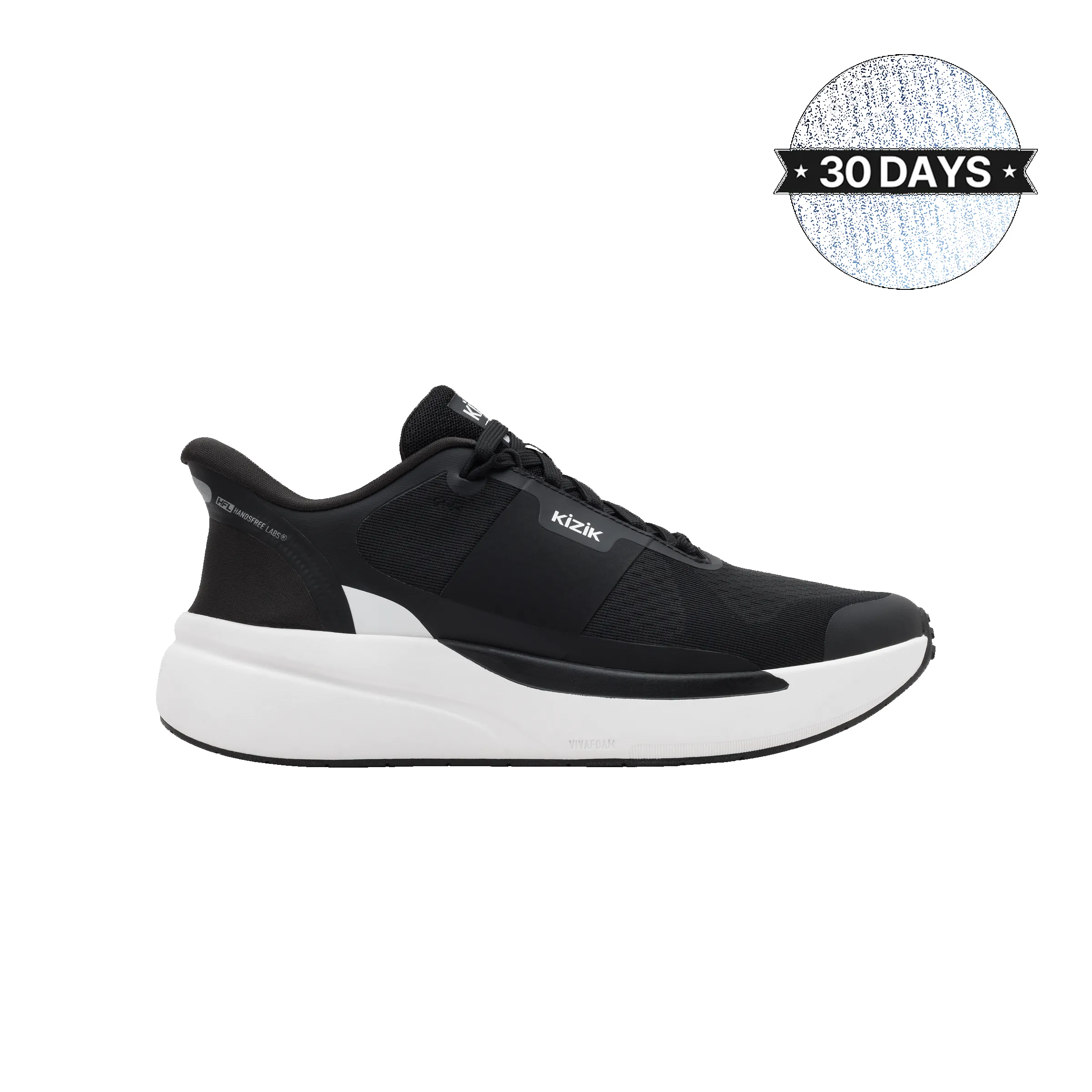 Men's Freedom Run - Black/White sold by Kizik