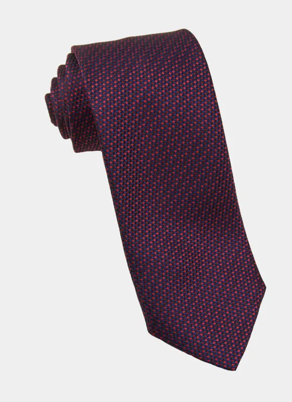 Red Micro Silk Neck Tie sold by Hammer Made