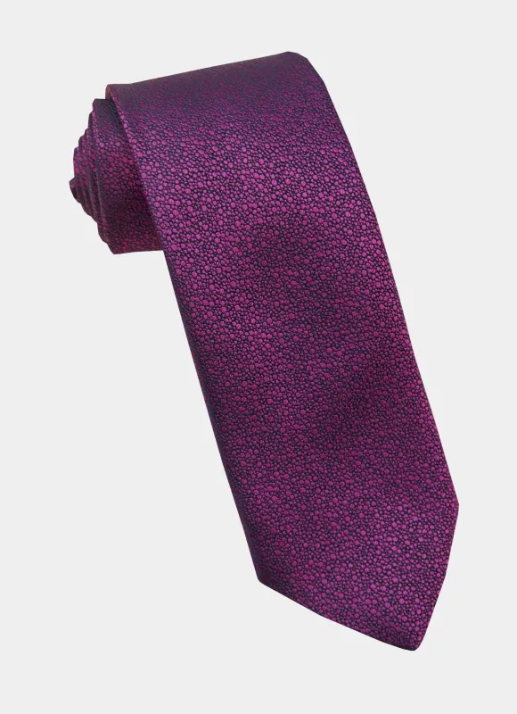 Purple Pebble Silk Neck Tie sold by Hammer Made