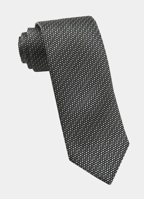Grey Micro Silk Neck Tie sold by Hammer Made