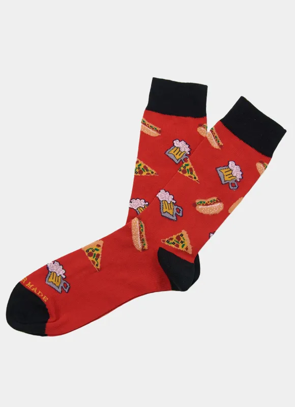 Red Fair Foods Socks sold by Hammer Made