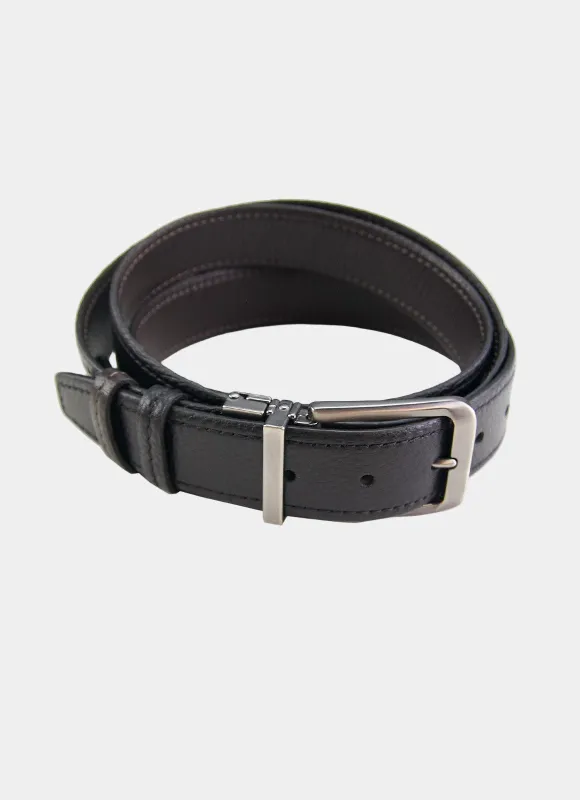 Black/Dark Brown Pebble Belt sold by Hammer Made