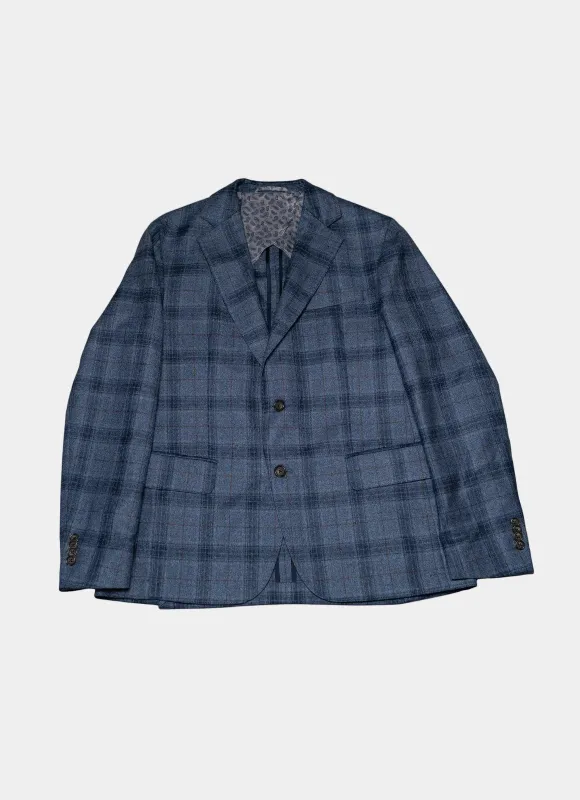 Northome Sport Coat - Medium Blue Tartan sold by Hammer Made