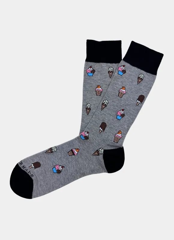 Ice Cream Shop Sock made by Hammer Made