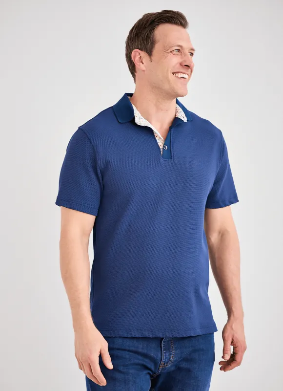 Jefferson Jacquard Stretch Polo made by Hammer Made