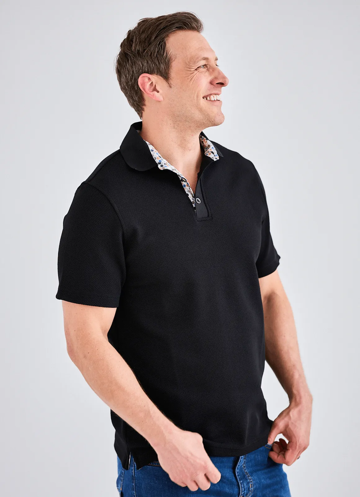 Jefferson Jacquard Stretch Polo sold by Hammer Made product image thumbnail 4