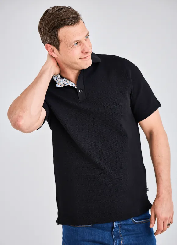 Jefferson Jacquard Stretch Polo made by Hammer Made