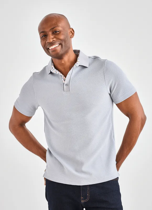 Jefferson Jacquard Stretch Polo made by Hammer Made