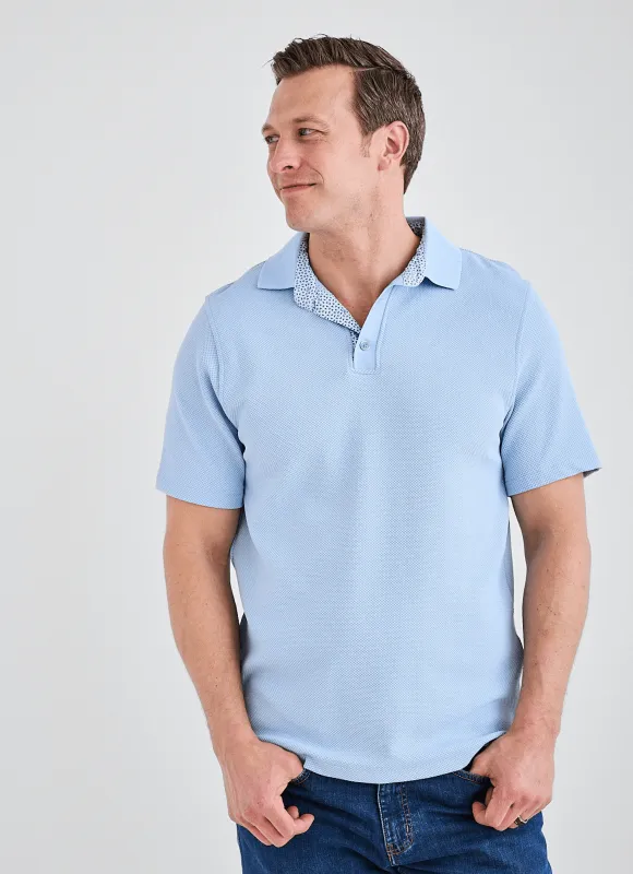 Jefferson Jacquard Stretch Polo made by Hammer Made