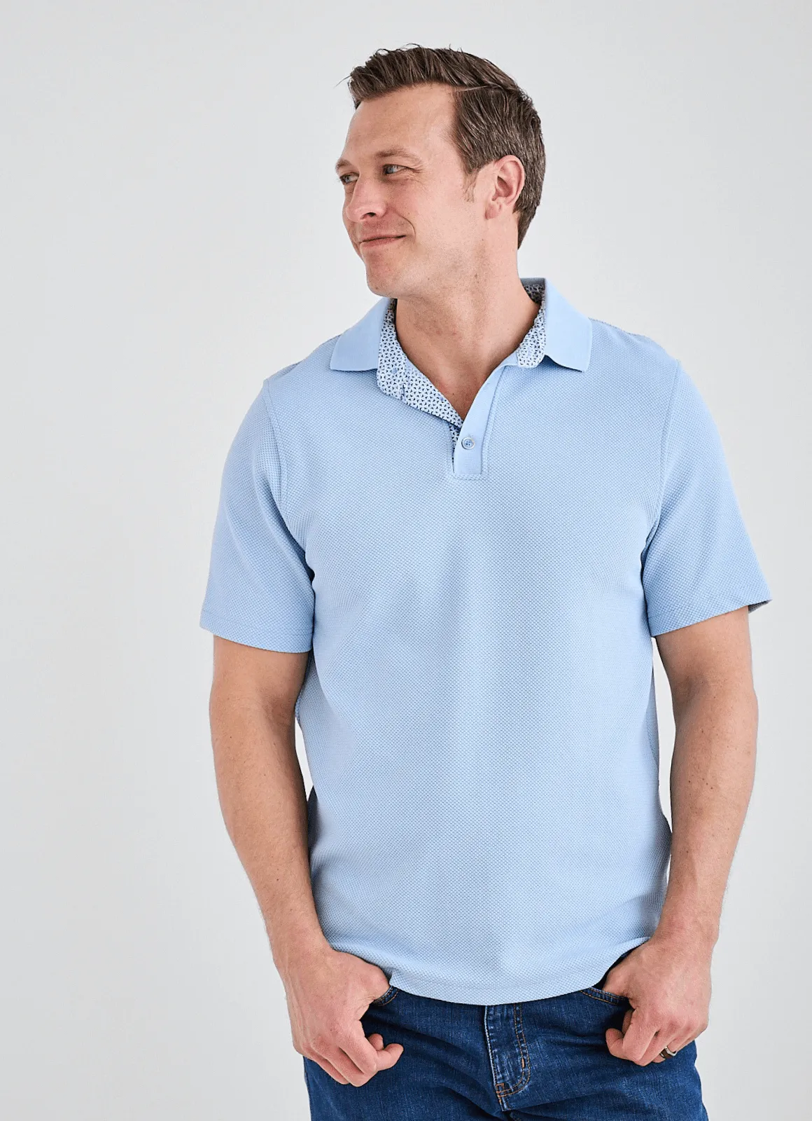 Jefferson Jacquard Stretch Polo sold by Hammer Made