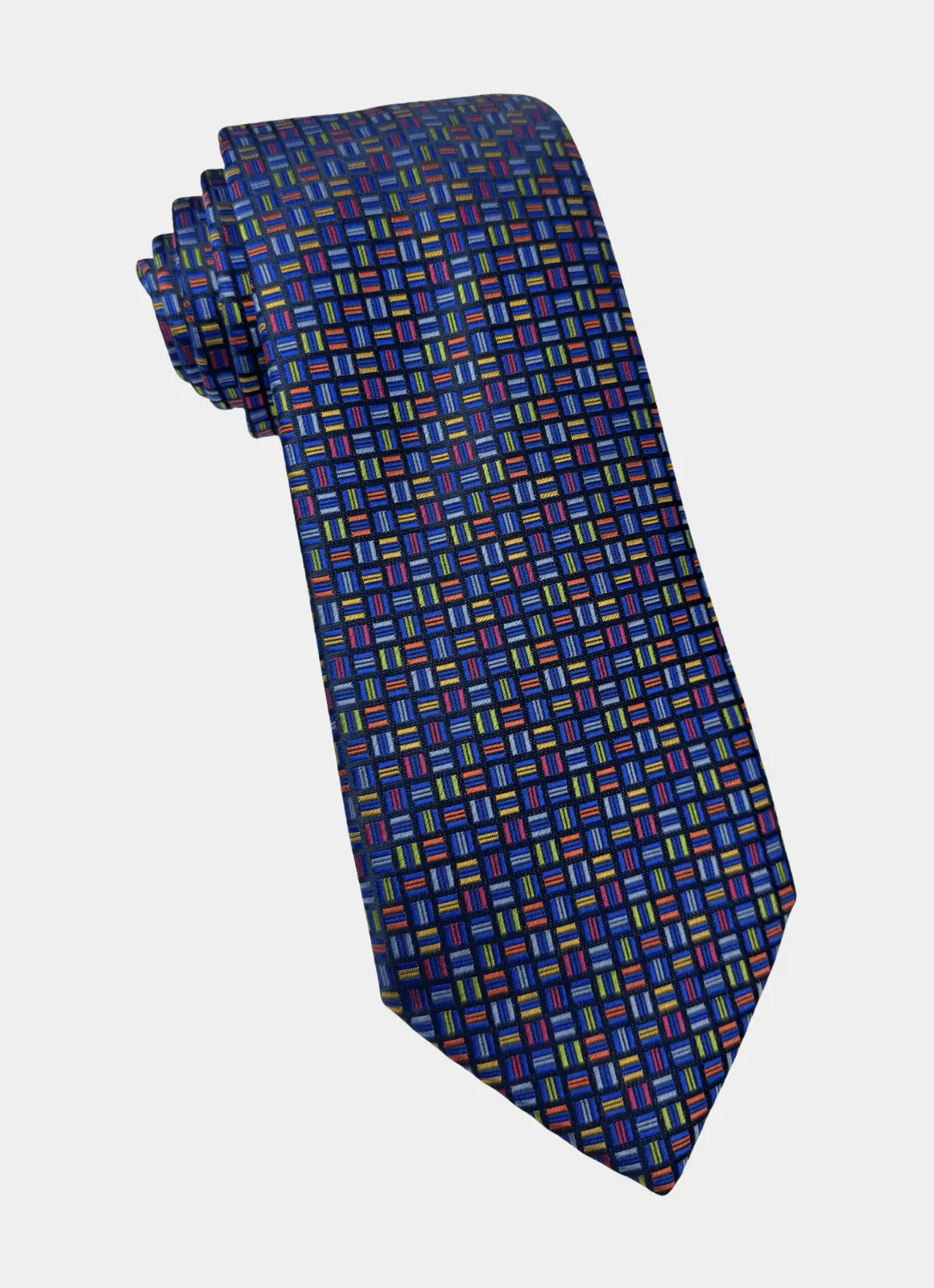 Multi Tick Silk Neck Tie sold by Hammer Made