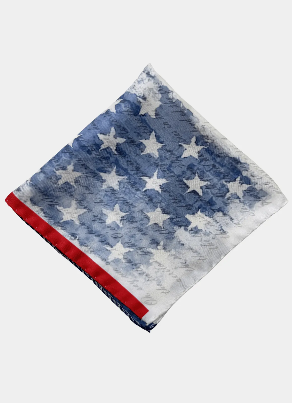We The People Printed Silk Pocket Square sold by Hammer Made