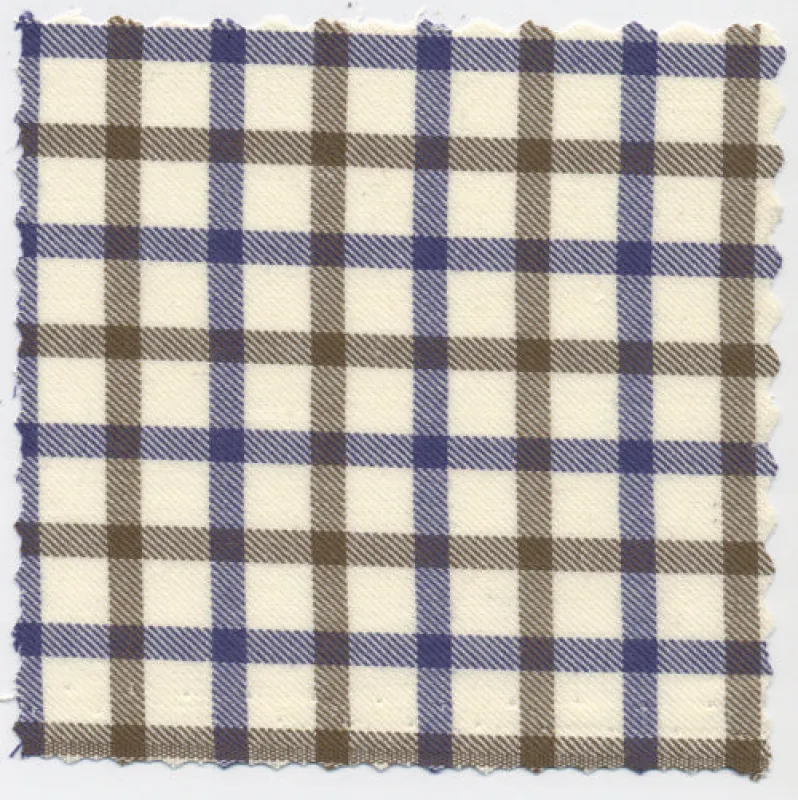 Navy and Olive 10MM Flannel Check sold by Mercer and Sons
