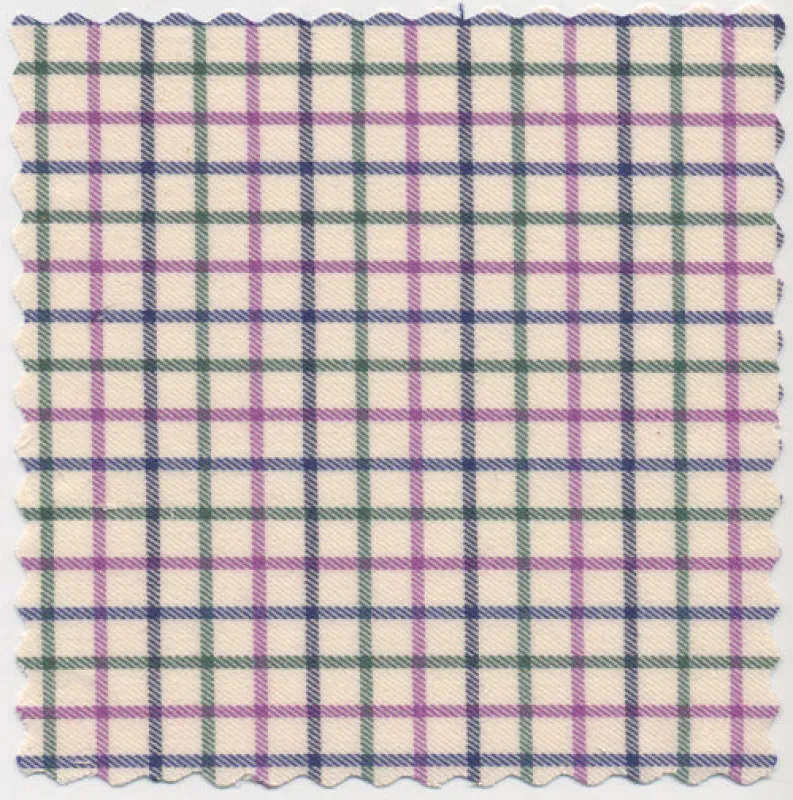 British Country Brushed Cotton Flannel Tattersall sold by Mercer and Sons