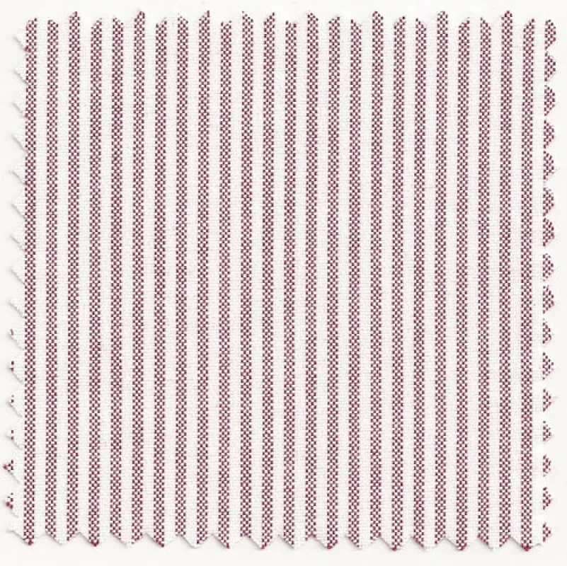 Crimson & White University Stripe Two-Ply 100% Pima Cotton Oxford sold by Mercer and Sons