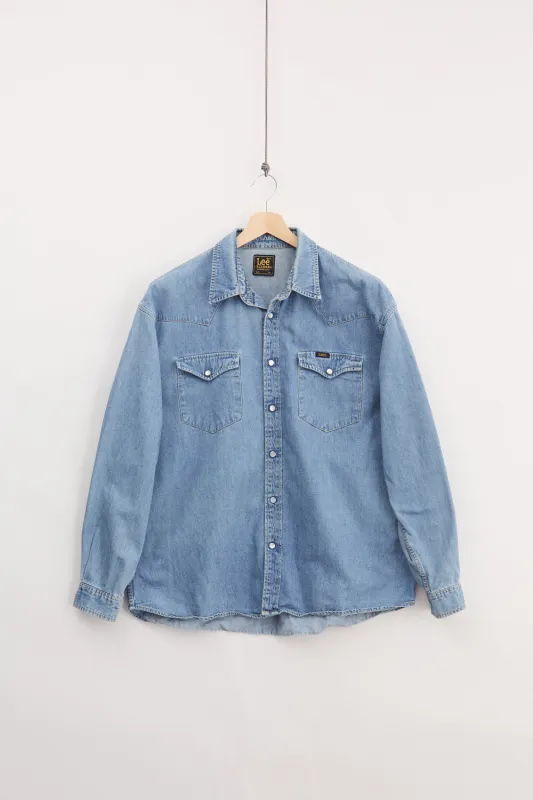 90's Lee Riders Western Denim Shirt (XL) sold by Livid Jeans