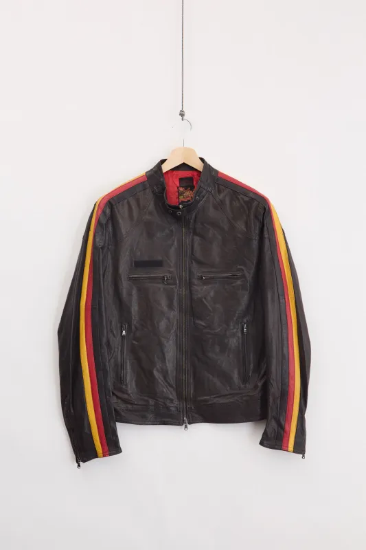 Leather Racing Jacket (M) made by Livid Jeans