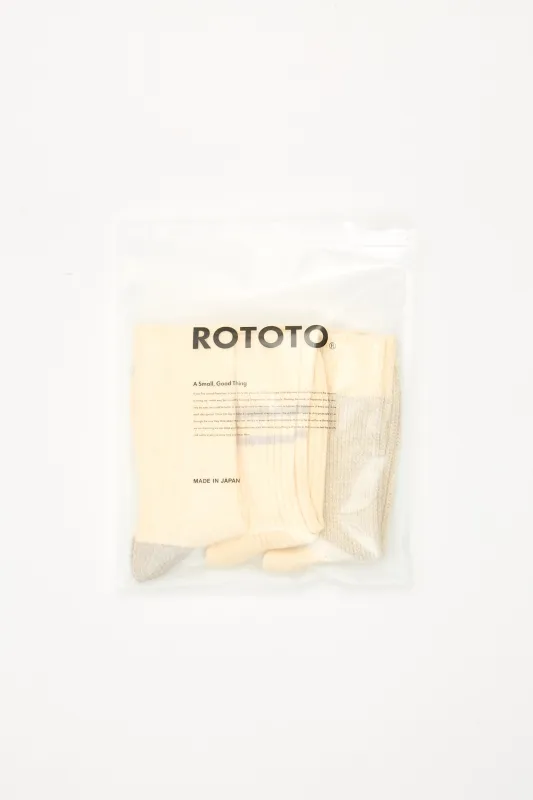 Recycled Cotton/Wool Daily 3 Pack Socks Off White/Grey made by ROTOTO
