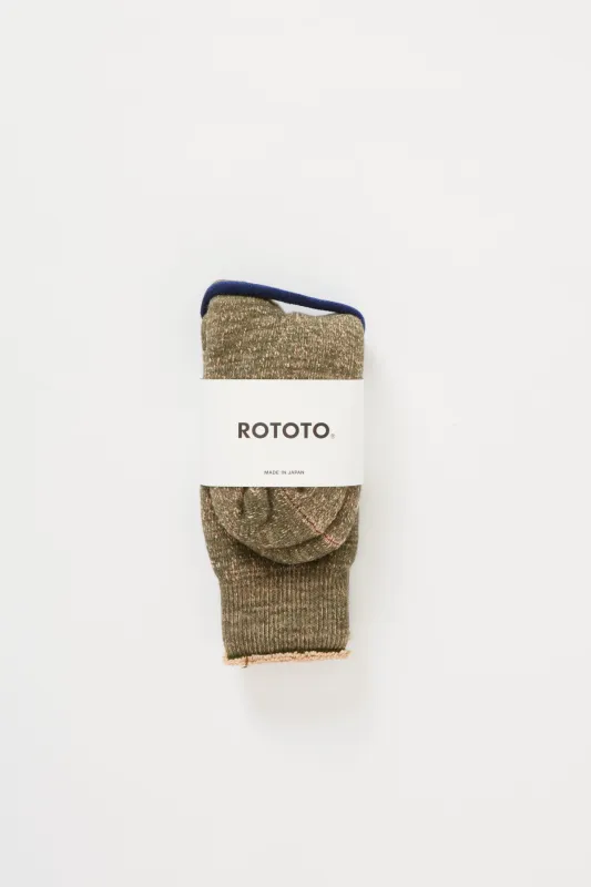 Double Face Merino Wool & Cotton Green Brown sold by Livid Jeans