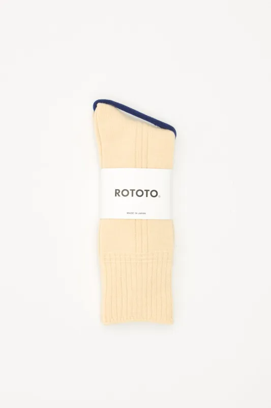 Merino Crew socks Ivory made by ROTOTO