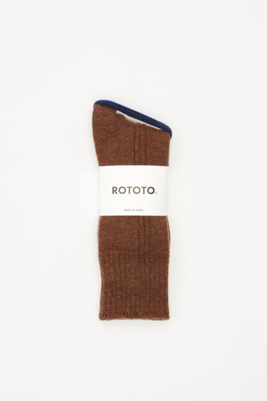 Merino Crew socks Brown sold by Livid Jeans