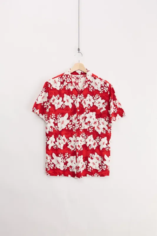 Silk Resort Shirt (L) made by Vintage