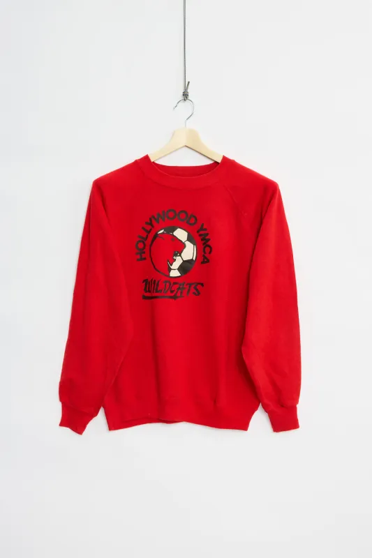 80's Hollywood YMCA Wildcats sweat (L) made by Vintage