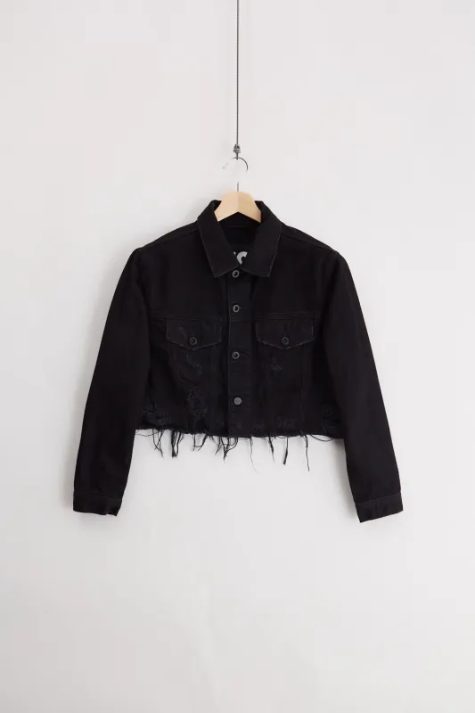 Diesel Cropped and distressed Denim Jacket (XS) made by Vintage