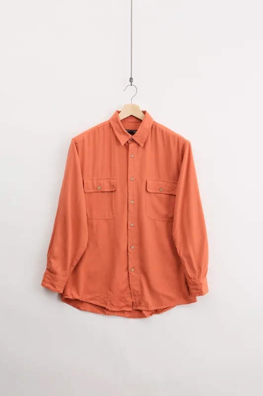 Heavy silk herringbone twill shirt (M) sold by Livid Jeans