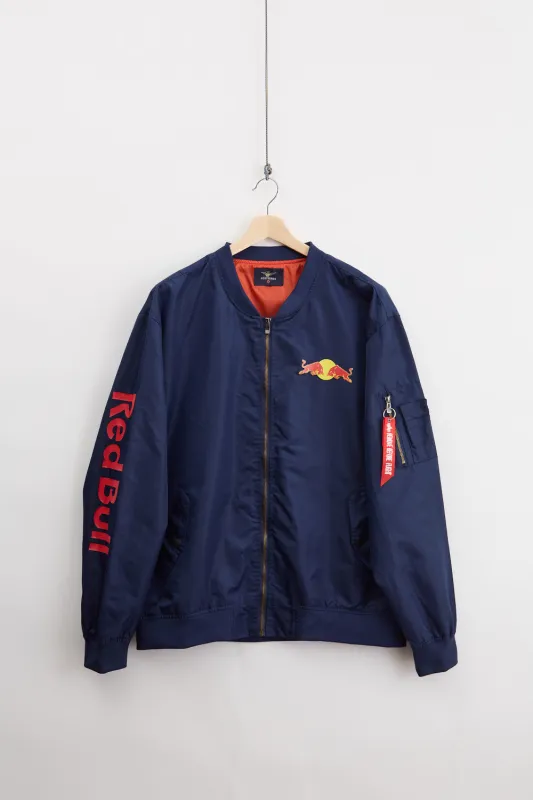 Red Bull lightweight nylon bomber jacket (XL) made by Vintage