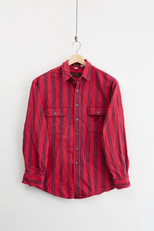 80's Eddie Bauer stripe shirt (L) made by Vintage
