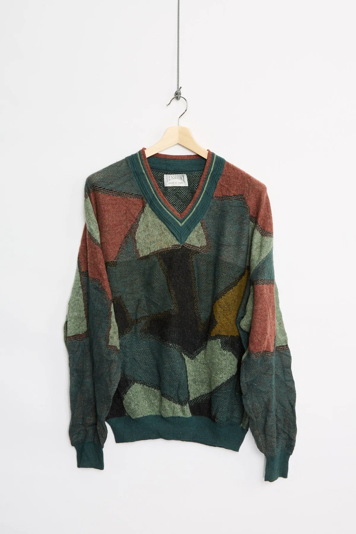 80's Italian V-neck sweater (2XL) sold by Livid Jeans