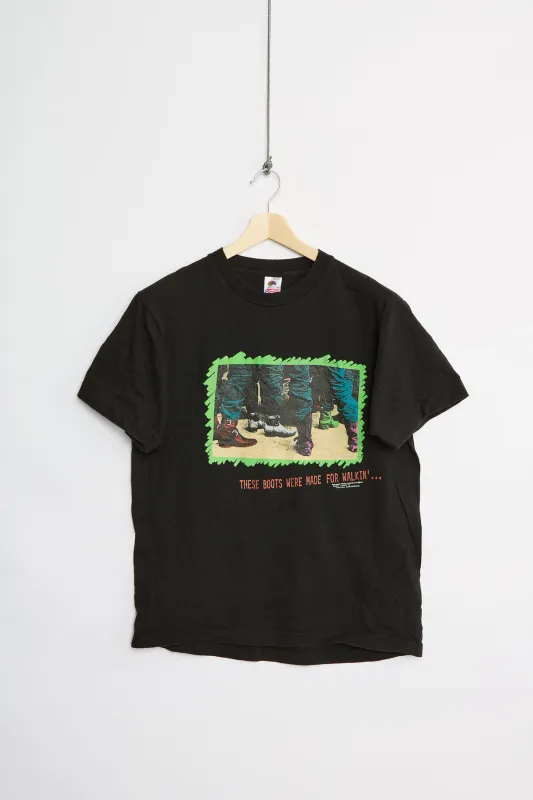 1991 Cowboy boot print tee (L) made by Vintage