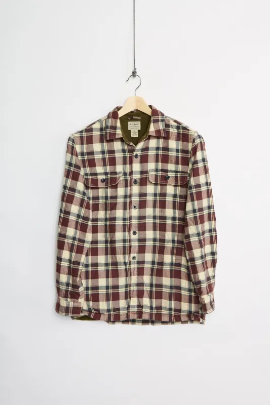 L.L. Bean fleece-lined flannel overshirt (S) sold by Livid Jeans
