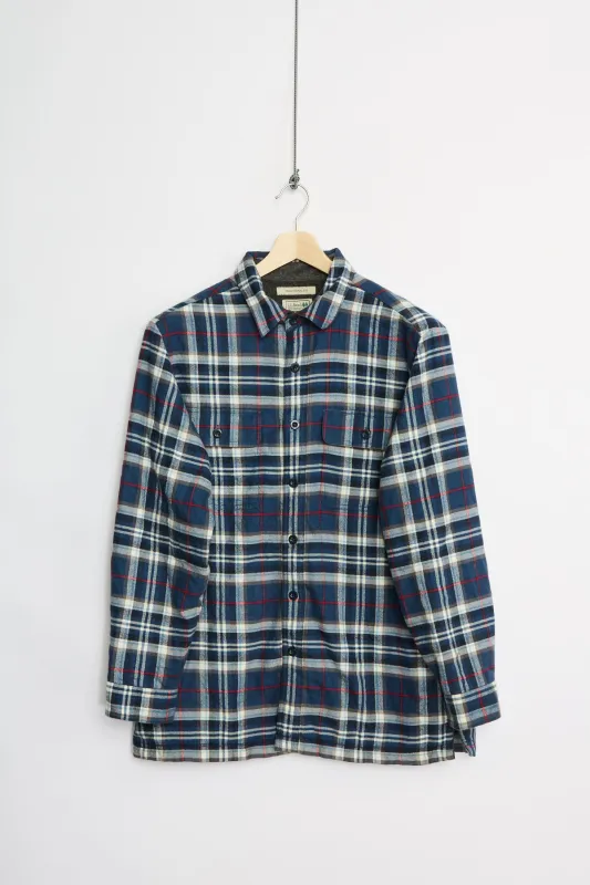 L.L. Bean fleece-lined flannel overshirt (M) made by Vintage