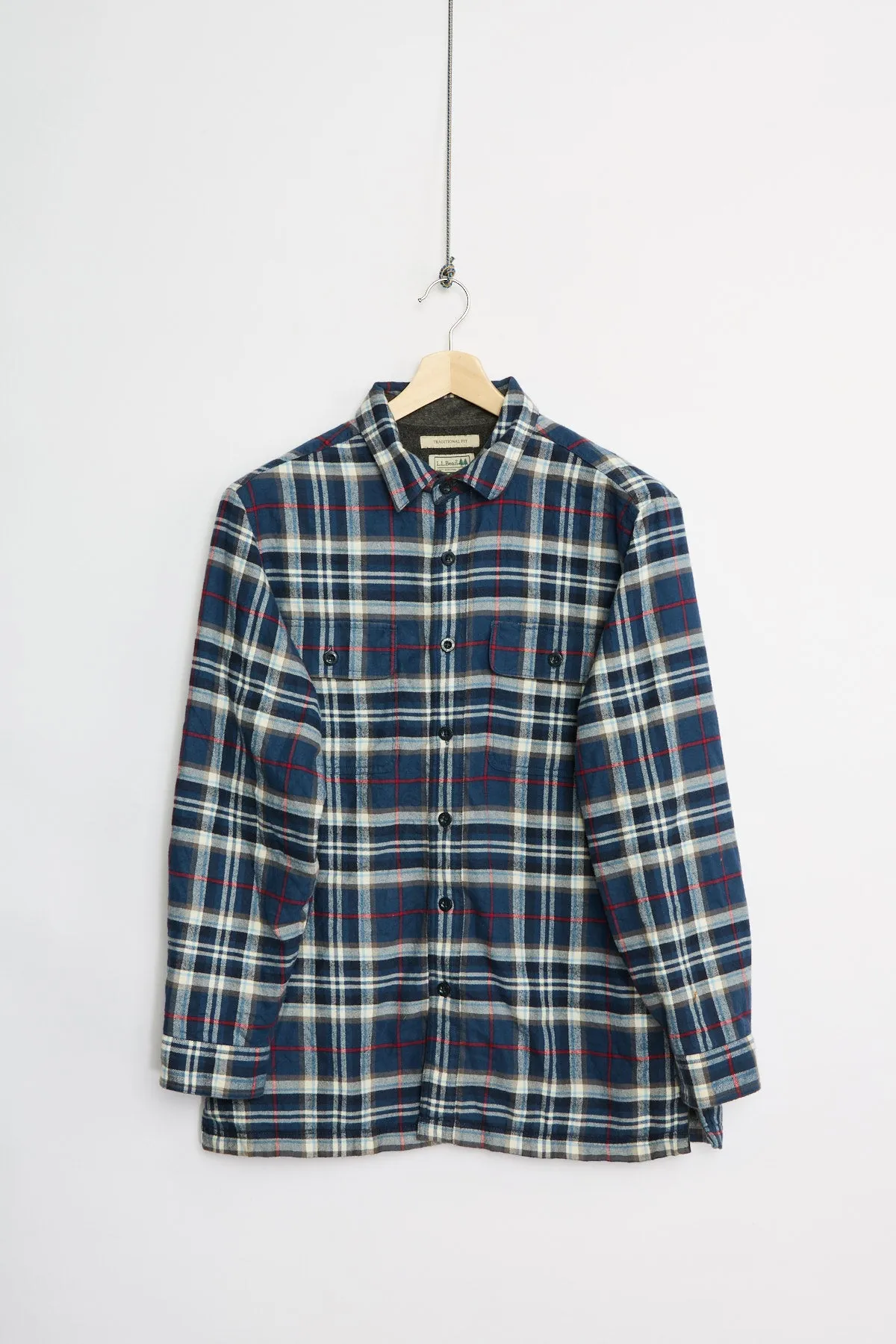 L.L. Bean fleece-lined flannel overshirt (M) sold by Livid Jeans