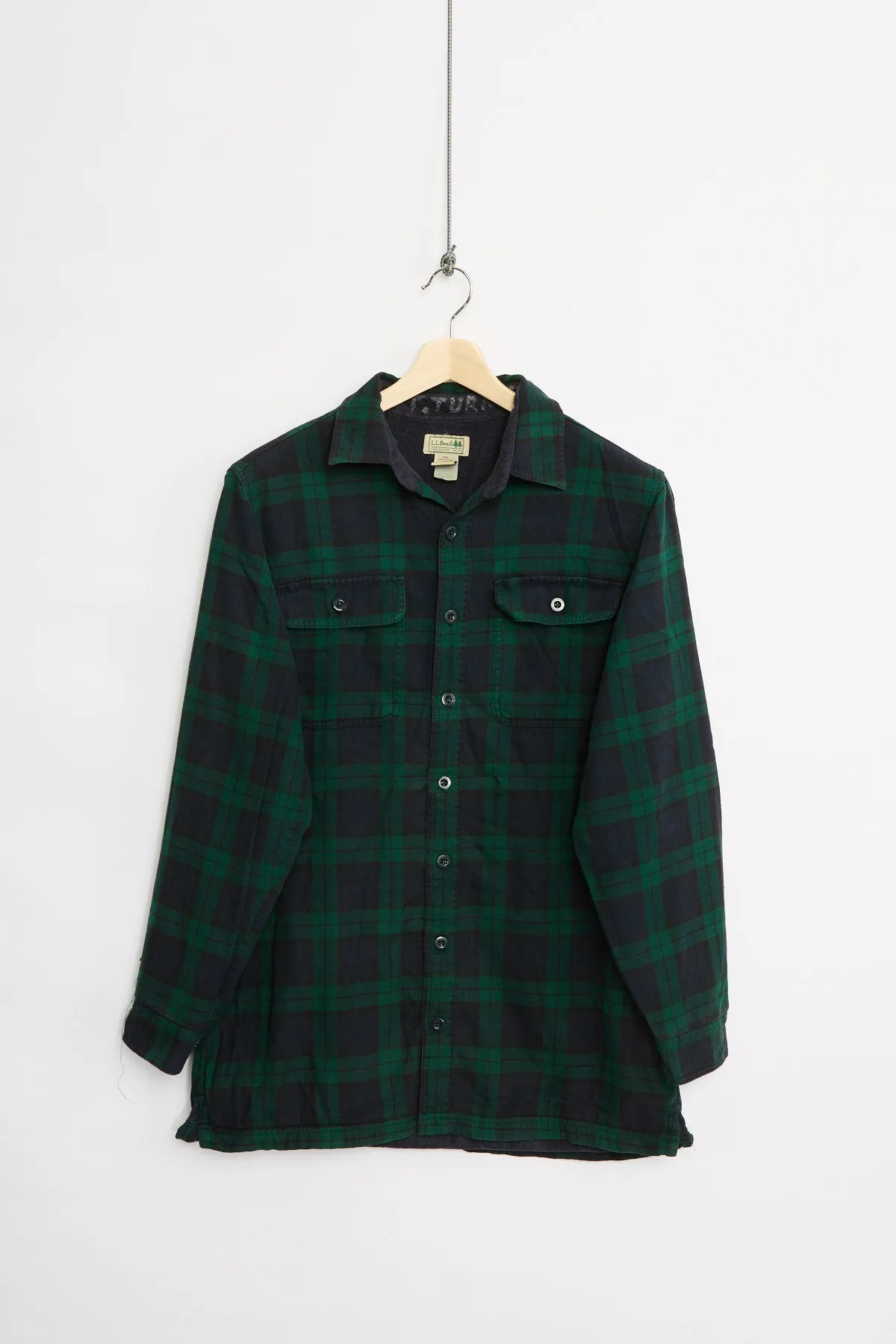 L.L. Bean fleece-lined flannel overshirt (M) sold by Livid Jeans