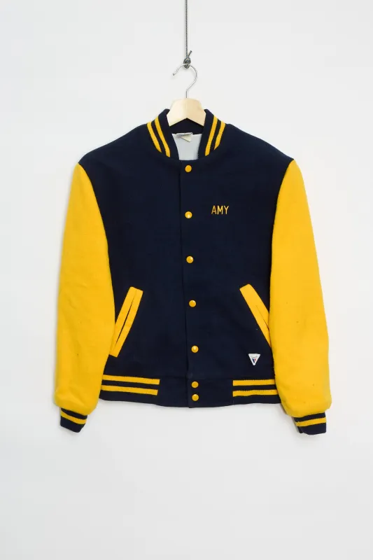 80's knitted cheerleader varsity jacket (M) made by Vintage