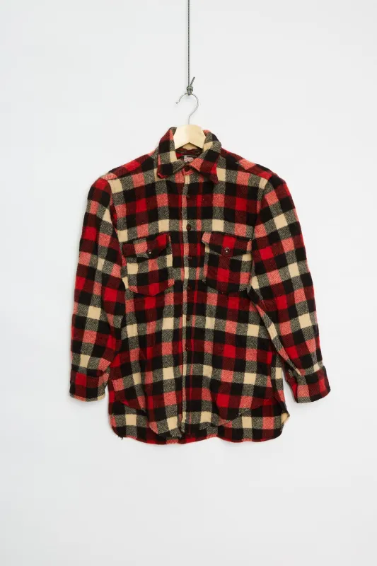 50's Woolrich wool shirt jacket (S) made by Vintage