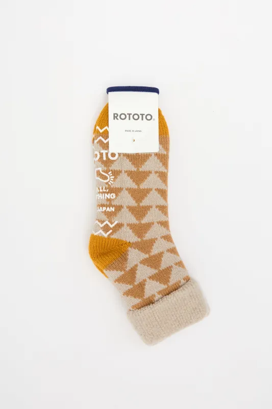 Comfy Room Socks Sankaku Beige/Gold sold by Livid Jeans